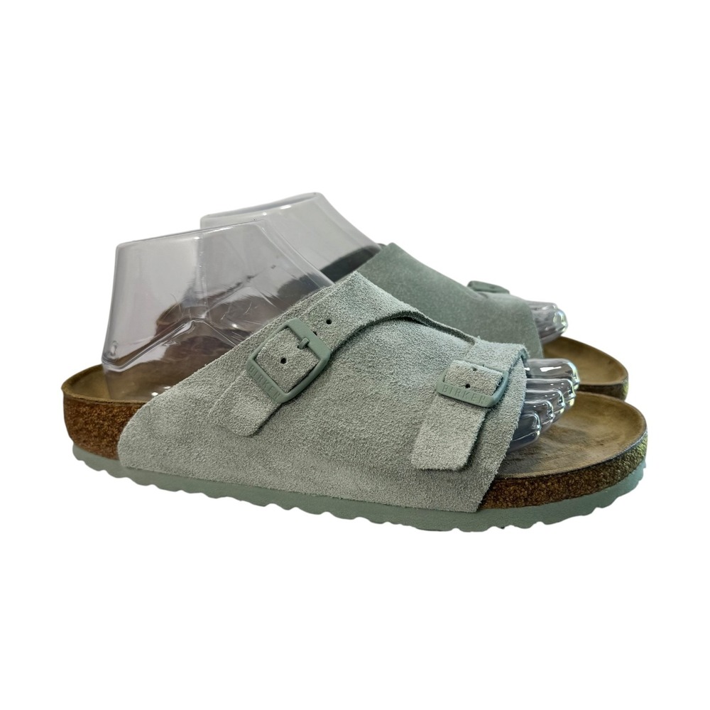 Birkenstock New Box Zürich Granola Girl Suede Leather 40 US 9 Regular Sage Green